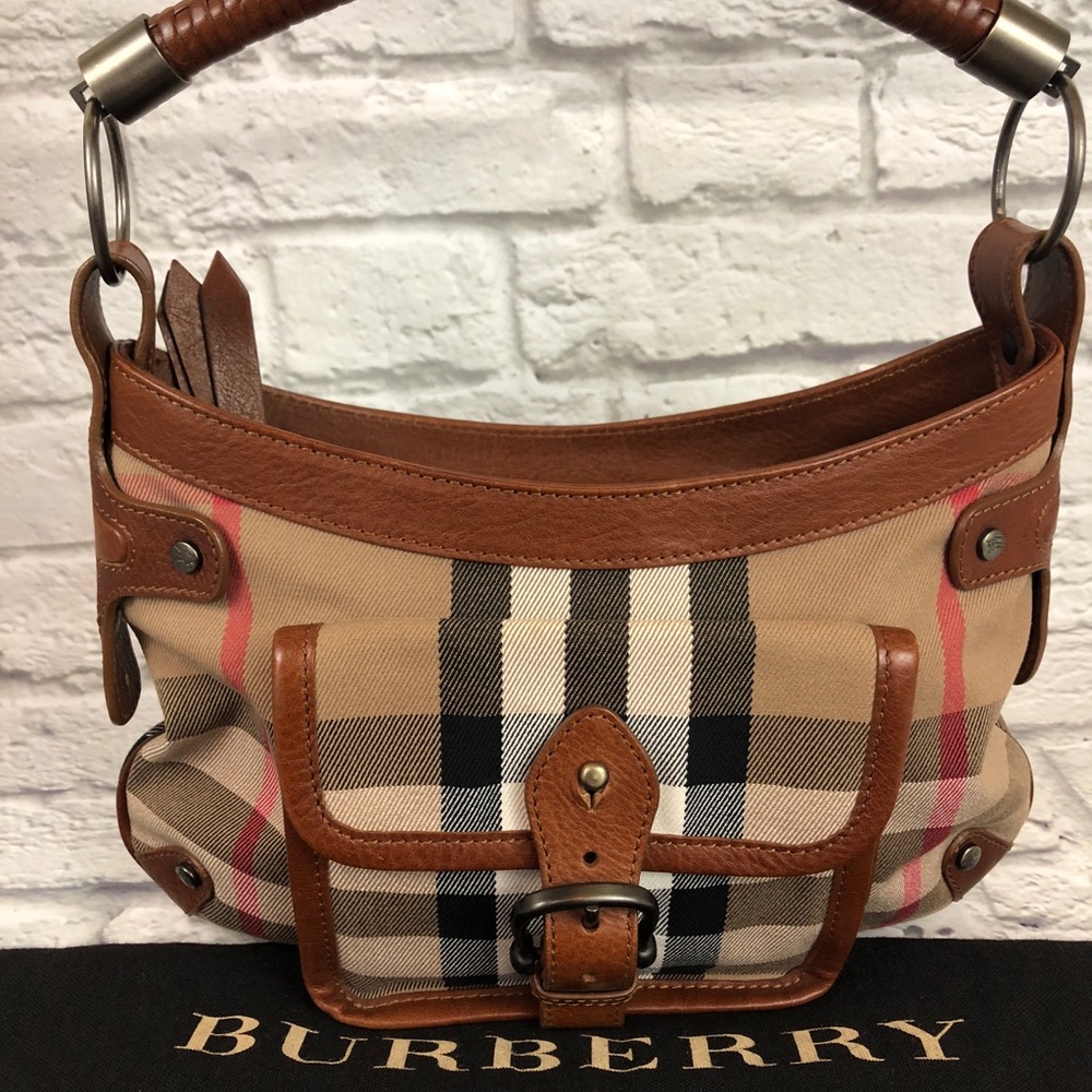 Burberry Prorsum Tan Signature check Hobo - Picture 3 of 4